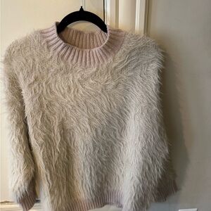 Cozy Cream Fuzzy Sweater size small
